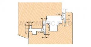 Уплотнитель для деревянных евроокон на наплав и фальц створки, ширина паза 3 мм, ТЭП, белый RAL 9016