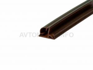 Уплотнитель контурный для входных деревянных дверей DEVENTER, силикон, темно-коричневый RAL 8014