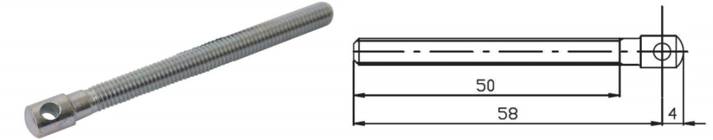 Для регулировки прижима створок с большой толщиной наплава (ПВХ и деревянные профили) применяется специальный удлинённый штифт крепления цепи, артикул MBS1206