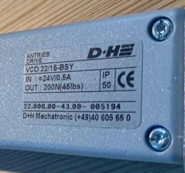 Электропривод цепной D+H VCD 22/15-BSY, 2 привода, 150мм 24В, серый